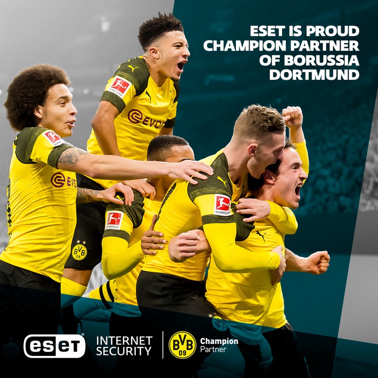 Foto de ESET se asocia con el club Alemán de Fútbol Borussia Dortmund