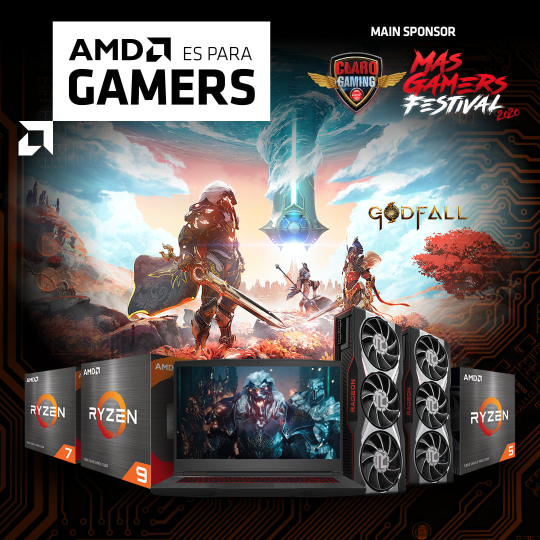 Foto de AMD participa como patrocinador principal en el MasGamers Festival