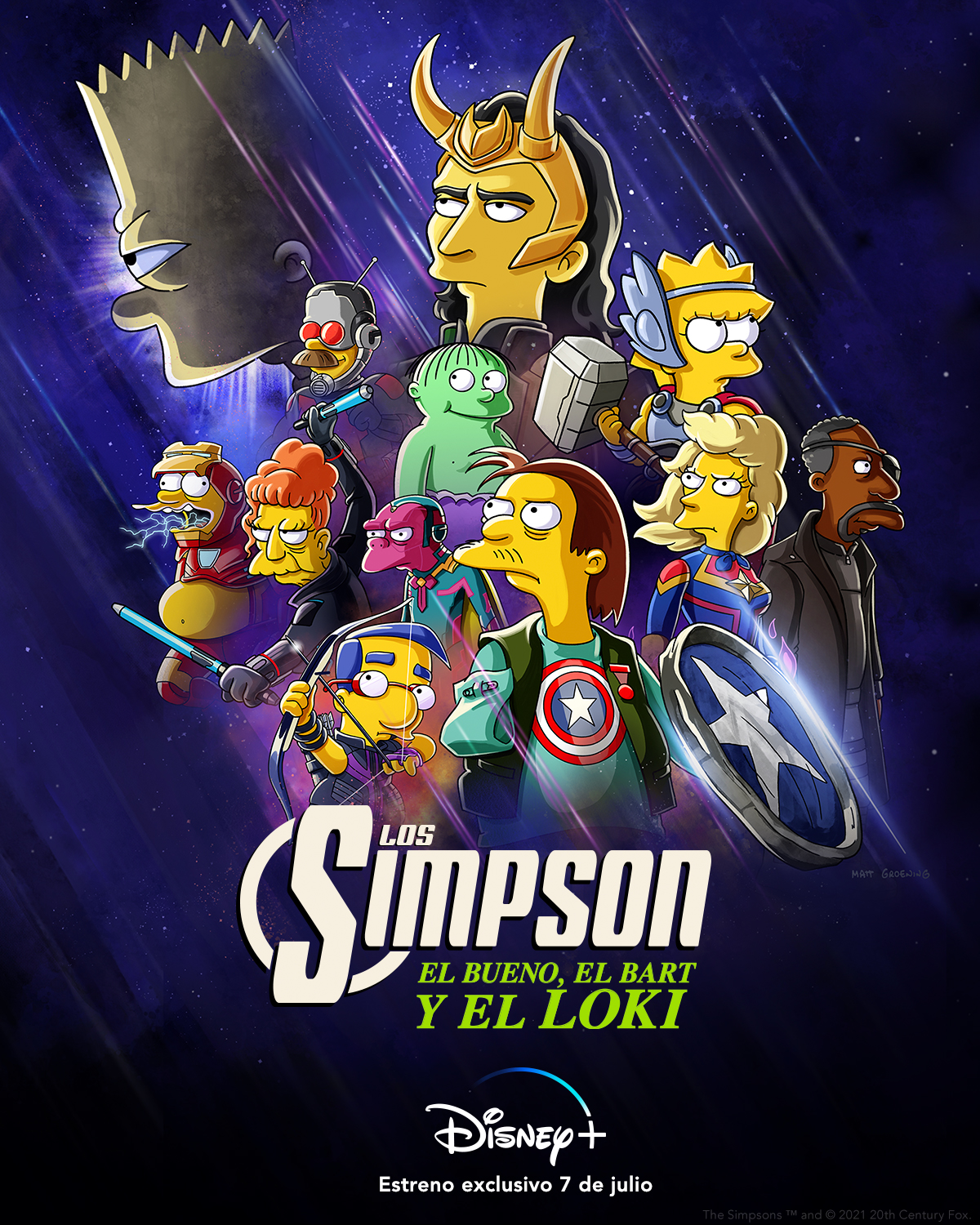 Foto de El Bueno, El Bart y El Loki, un nuevo corto de Los Simpson, inspirado en el Universo Cinematográfico de Marvel