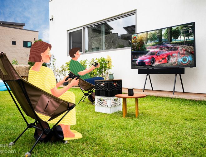 Fotos de Un día en la vida del The Terrace: La TV para exteriores versátil, duradera y de alto rendimiento de Samsung