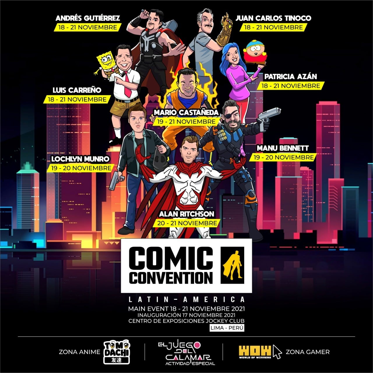 Conoce a los artistas invitados a la Comic Convention Latin America