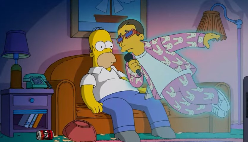 Foto de Bad Bunny presenta el video oficial de «Te deseo lo mejor» junto a Los Simpsons