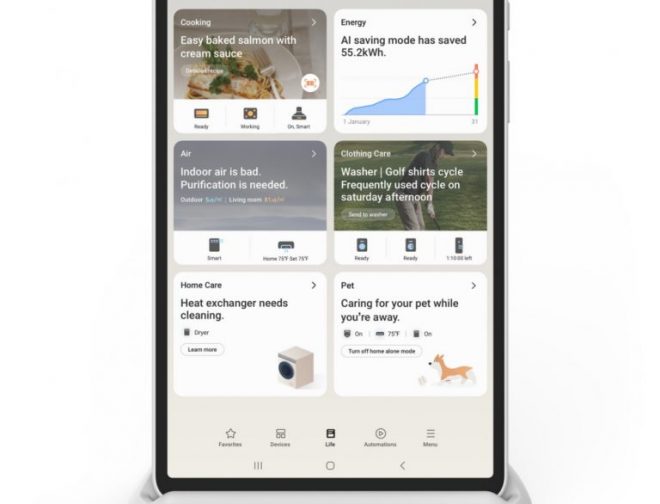 Fotos de CES 2022: Samsung Home Hub ayuda a administrar las tareas del hogar desde un dispositivo central