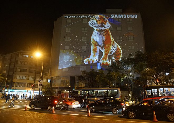 Fotos de Samsung Perú se suma a la campaña global del próximo Galaxy Unpacked con impactante video mapping