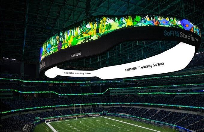 Foto de Samsung inició el Game Day con el videoboard de LED más grande del mundo jamás proyectado para deportes