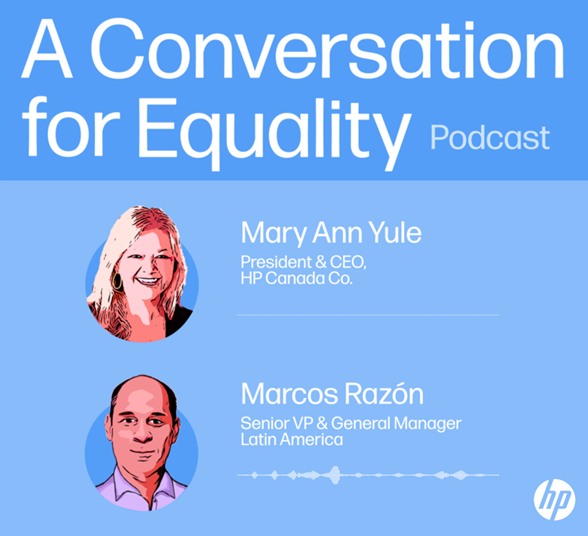 Foto de Podcast de HP acerca de la importancia de conversar sobre la igualdad de género en las empresas