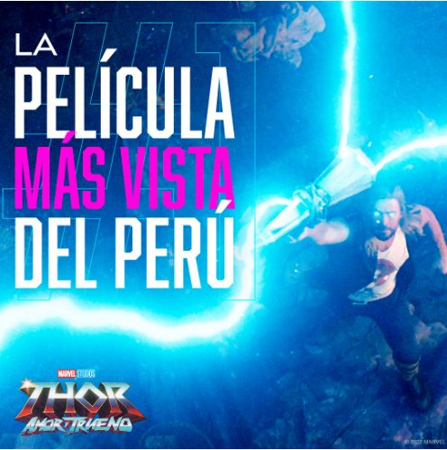 Fotos de ‘Thor: Amor y Trueno» superó el medio millón de espectadores y se convierte en la película más vista el fin de semana en Perú