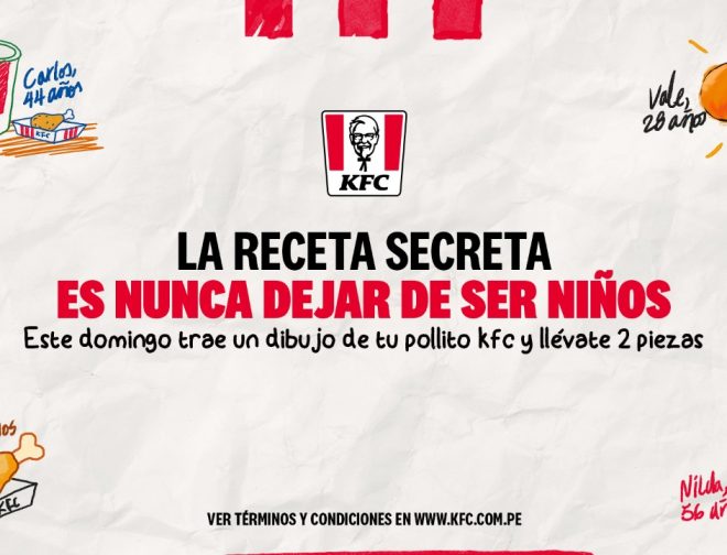Fotos de KFC regala piezas de pollo al recordarnos<br>que la receta secreta es nunca dejar de ser niños