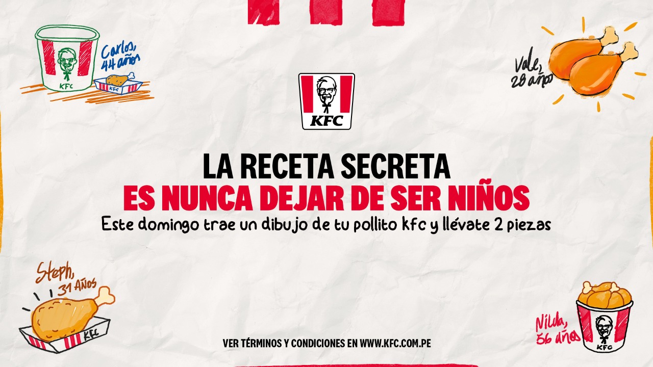 Foto de KFC regala piezas de pollo al recordarnos<br>que la receta secreta es nunca dejar de ser niños