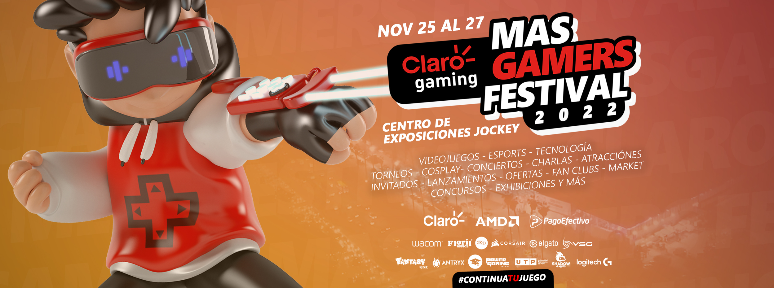 Foto de MasGamers anuncia fecha de regreso de su evento presencial Claro gaming MasGamers Festival 2022