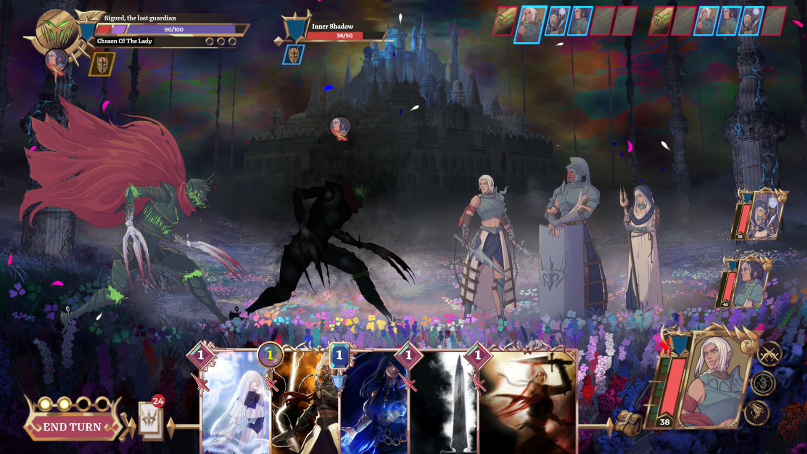 Foto de Shattered Heaven, el RPG de Batalla de Cartas Roguelite Llega a PC el 19 de Abril