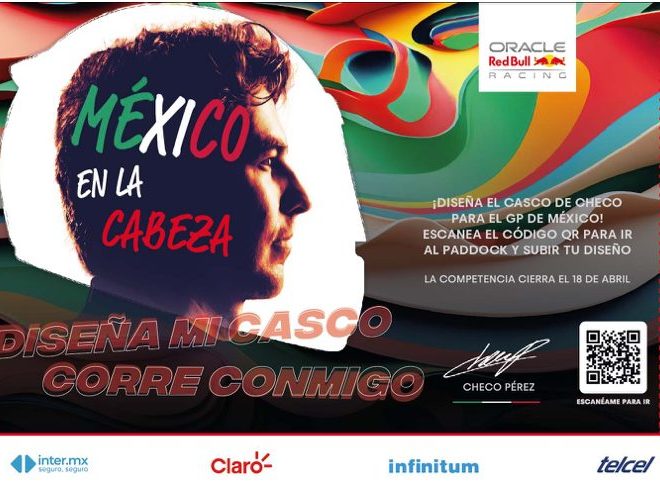Fotos de Checo Pérez invita a sus fans a diseñar su casco para el GP de México