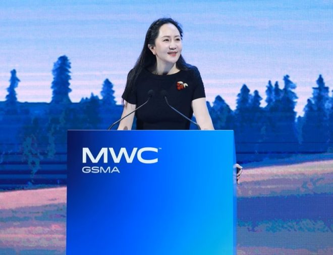 Fotos de Sabrina Meng, directora financiera de Huawei, asegura que los cambios reales de la transformación 5G se abren paso en el mundo