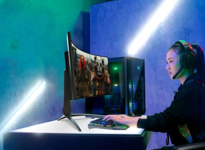 Fotos de Acer presenta monitores OLED y MiniLED curvos para Gamers en el CES 2024