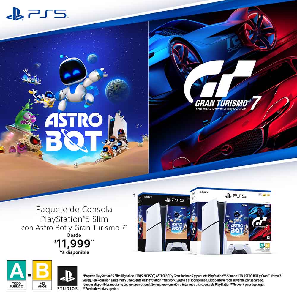 Foto de PlayStation anuncia un nuevo bundle de PS5 con Astro Bot y Gran Turismo 7