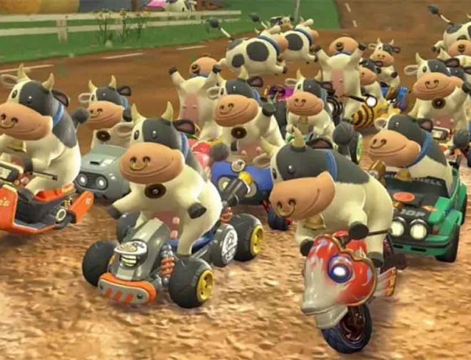 Fotos de La vaca de Mario Kart World le molesta a PETA