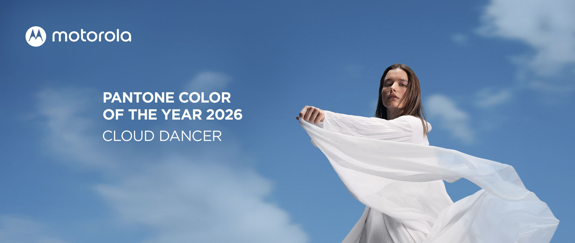 Foto de Motorola y Pantone celebran el Pantone Color of the Year 2026: Cloud Dancer