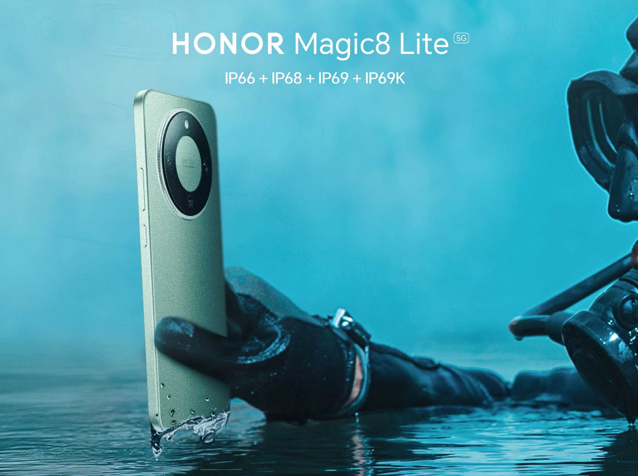 Foto de ¿Por qué el agua no es enemiga del HONOR Magic8 Lite?