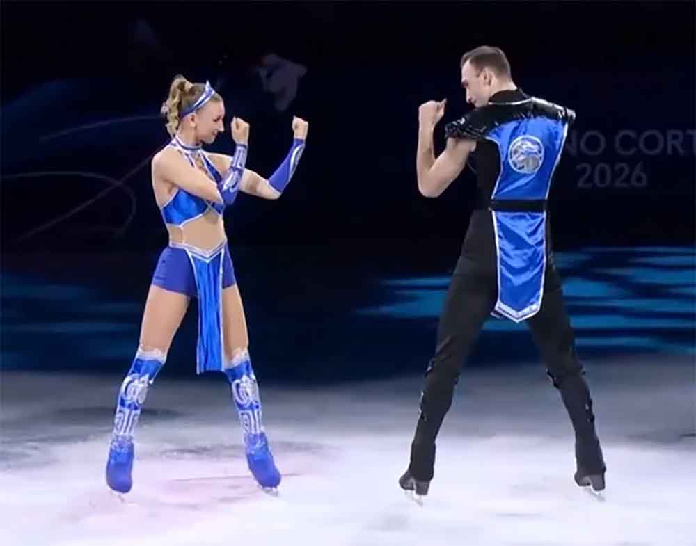 Foto de Ganadores de patinaje artístico se lucen con rutina temática de Mortal Kombat JJ.OO. de Invierno 2026