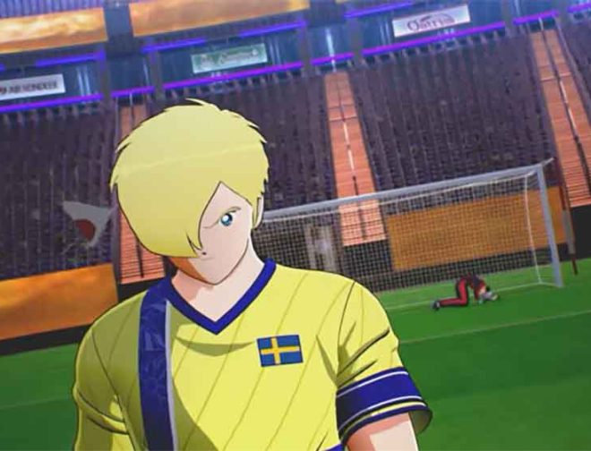 Foto de En el nuevo tráiler de Captain Tsubasa 2: World Fighters, Stefan Levin (Capitán de Suecia), destruye la mano de Wakabayashi