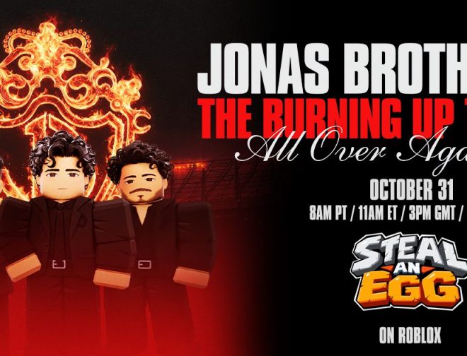 Foto de Los Jonas Brothers toman “Steal an Egg” en Roblox para su concierto de Halloween